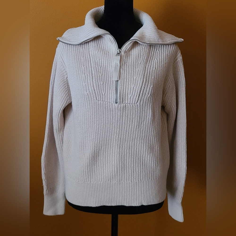 Lou & Grey Off-White Cowl Neck Sweater